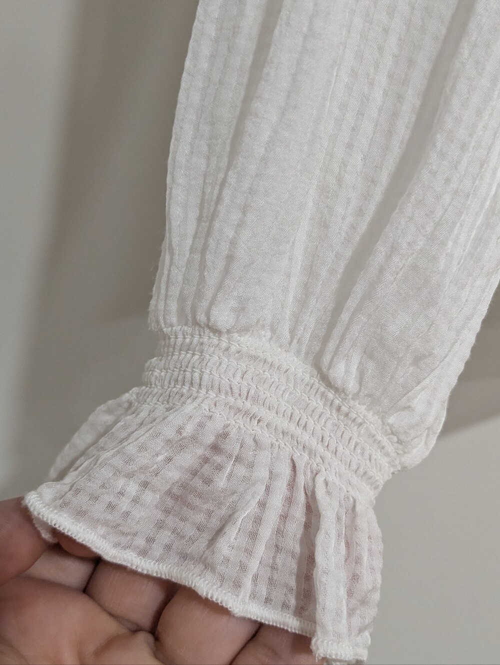 NEW ME+EM Gauze Ruffle Shoulders Peasant Top - Picture 2 of 8